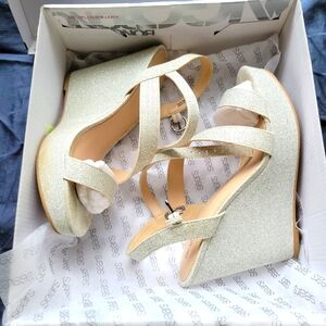 Bongo Carina Wedges Silver
